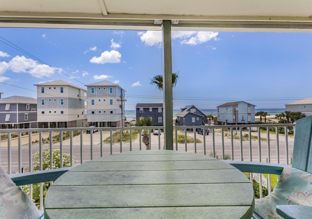 Dine al fresco on the private balcony