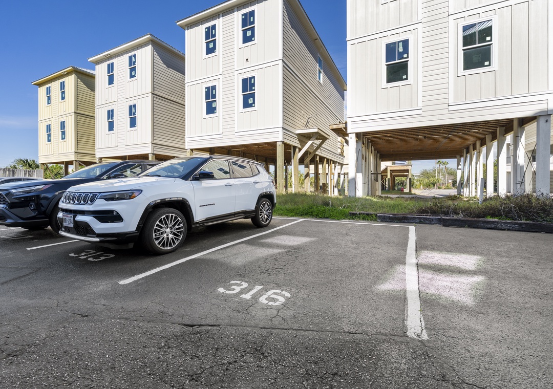 Marked parking spot #316