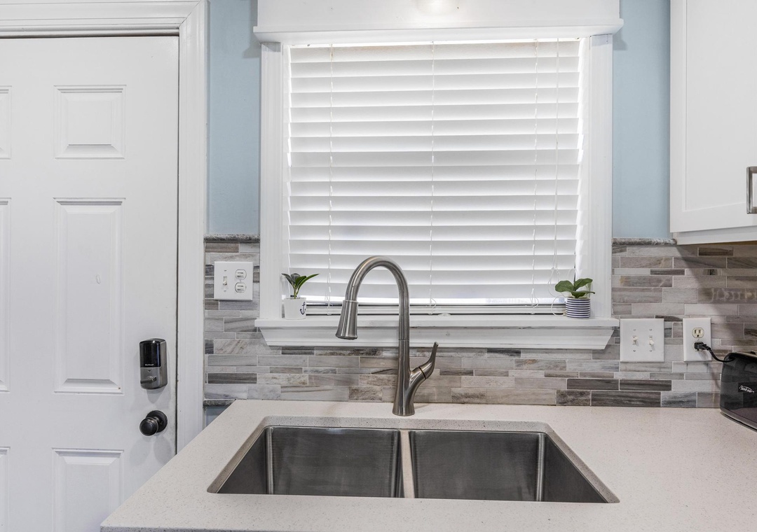 Kitchen sink with window