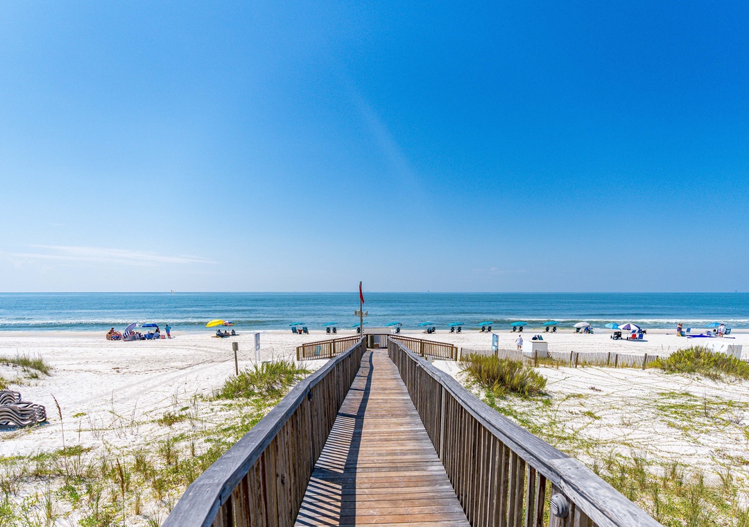 Private beach access at Beach Club Resort