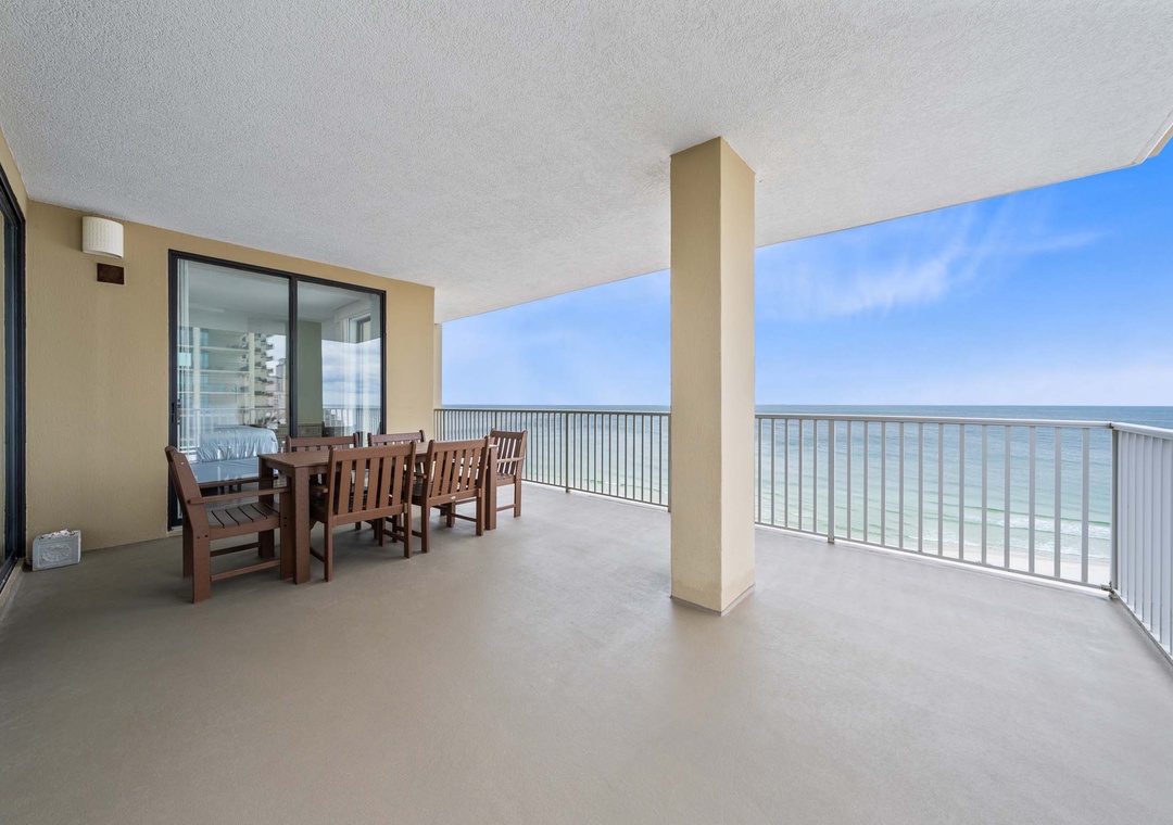 Large private balcony