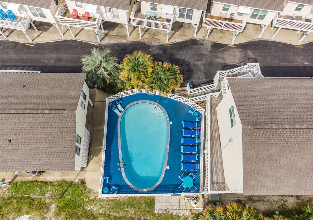 Aerial view of the Sea and Sun pool