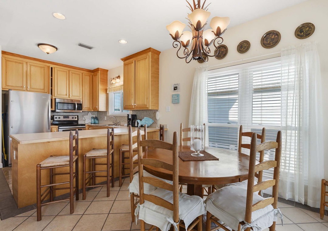 Dining and kitchen area