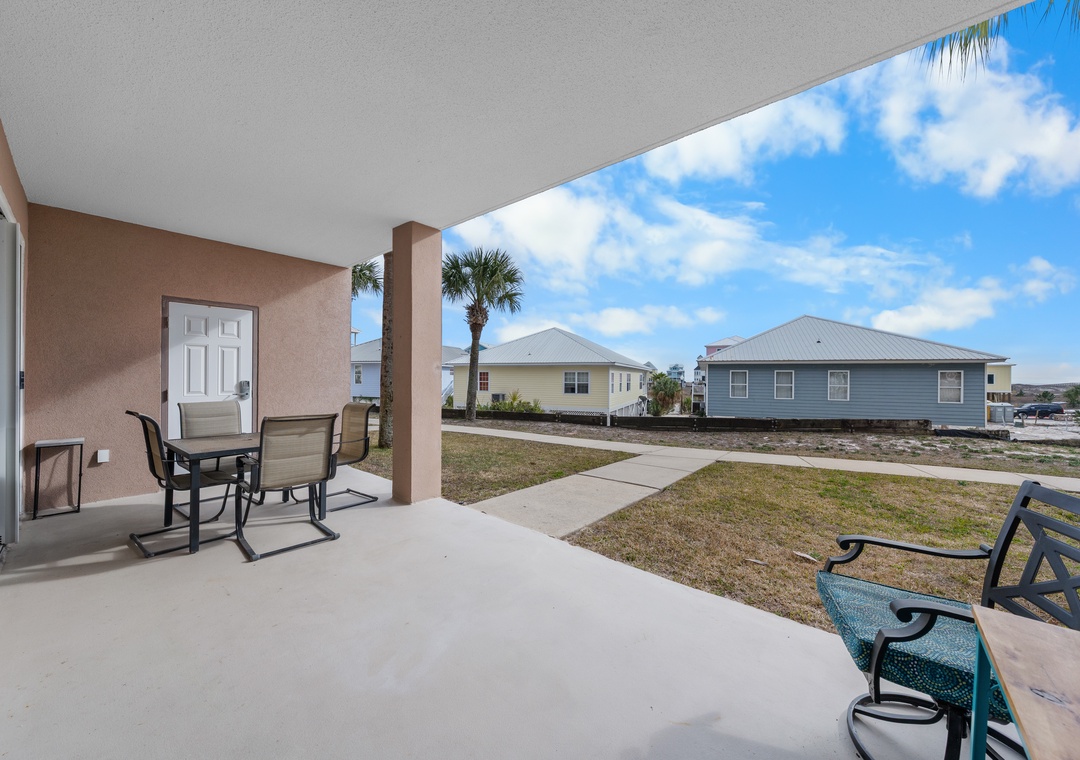 Large ground floor patio