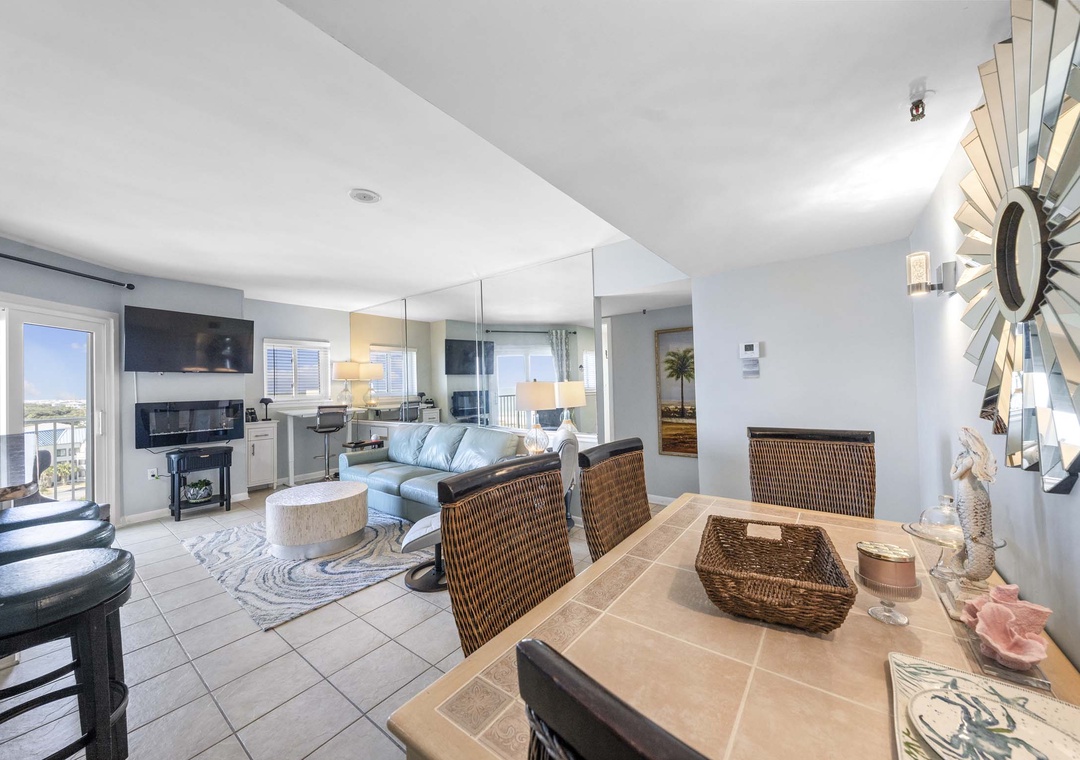 Dining and living space