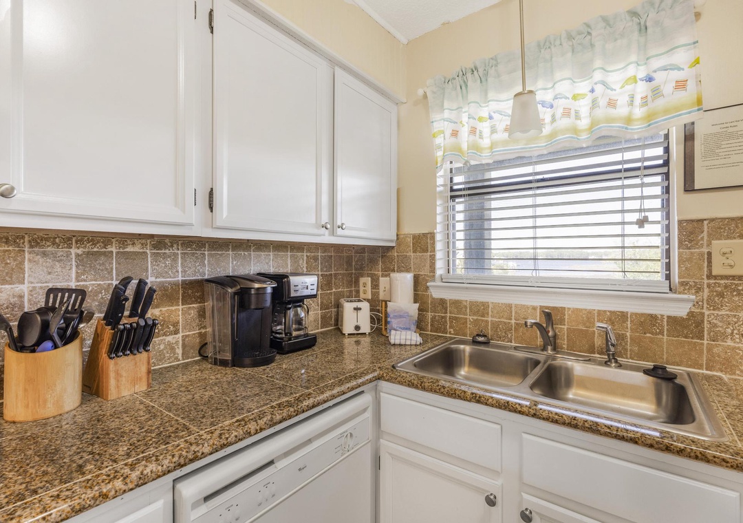Kitchen sink with window