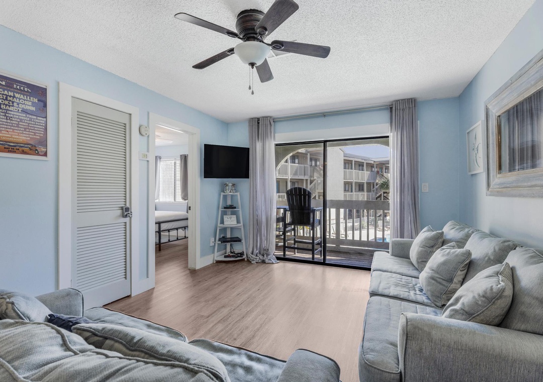 Living room with balcony access