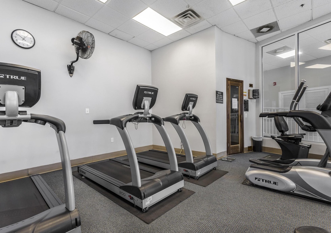 Cardio equipment in the fitness center