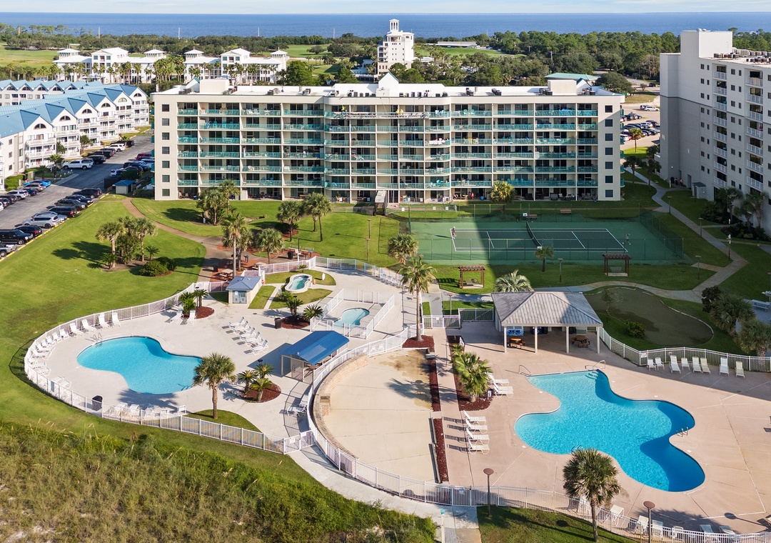 Aerial view of Gulf Shores Plantation