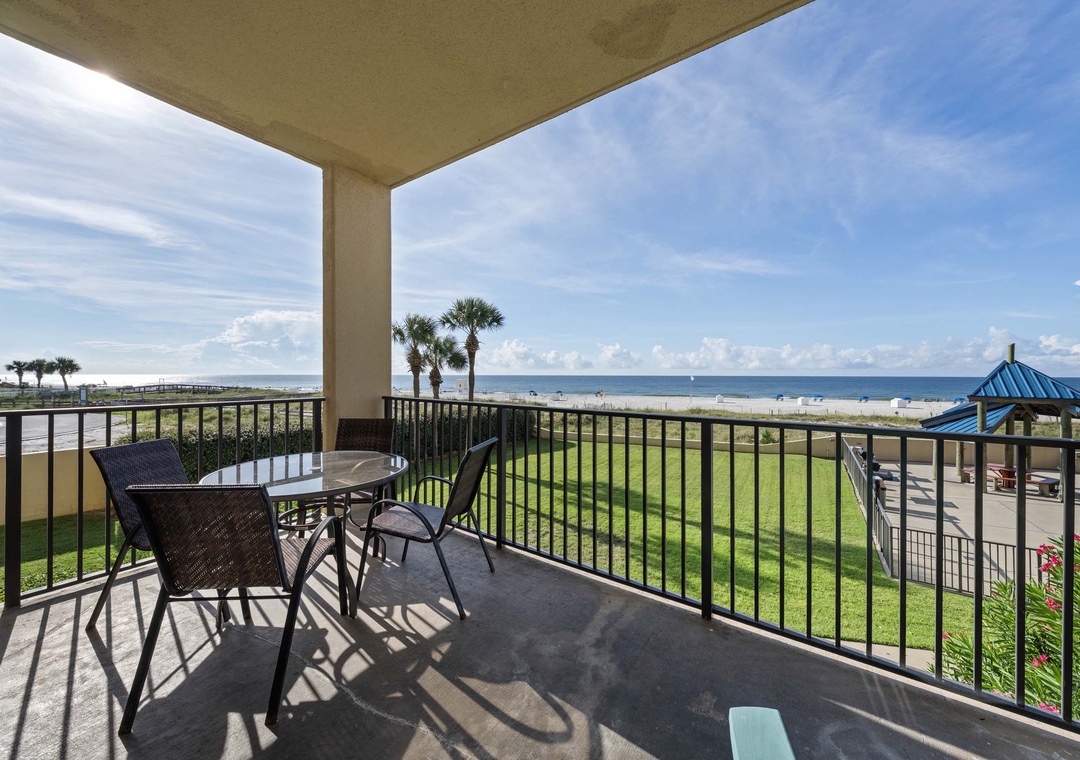 Private balcony with Gulf views