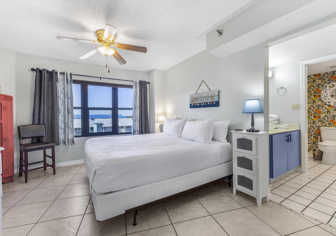 Bedroom with king bed