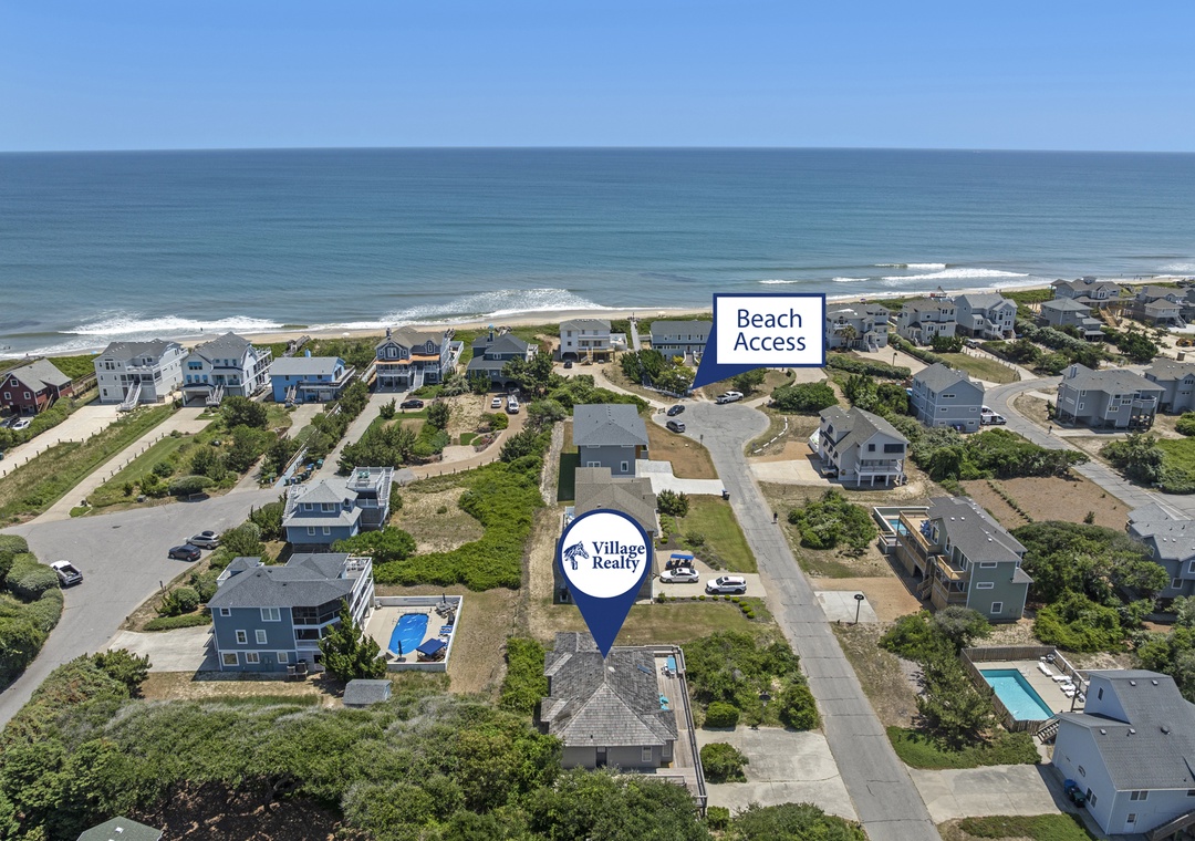 DU411: Mermaid Shade | Aerial Showing Beach Access