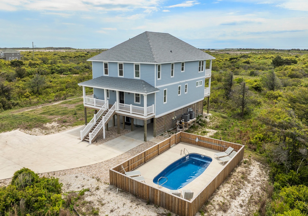 SN2818: Sunset State of Mind | Front Exterior and Private Pool Area