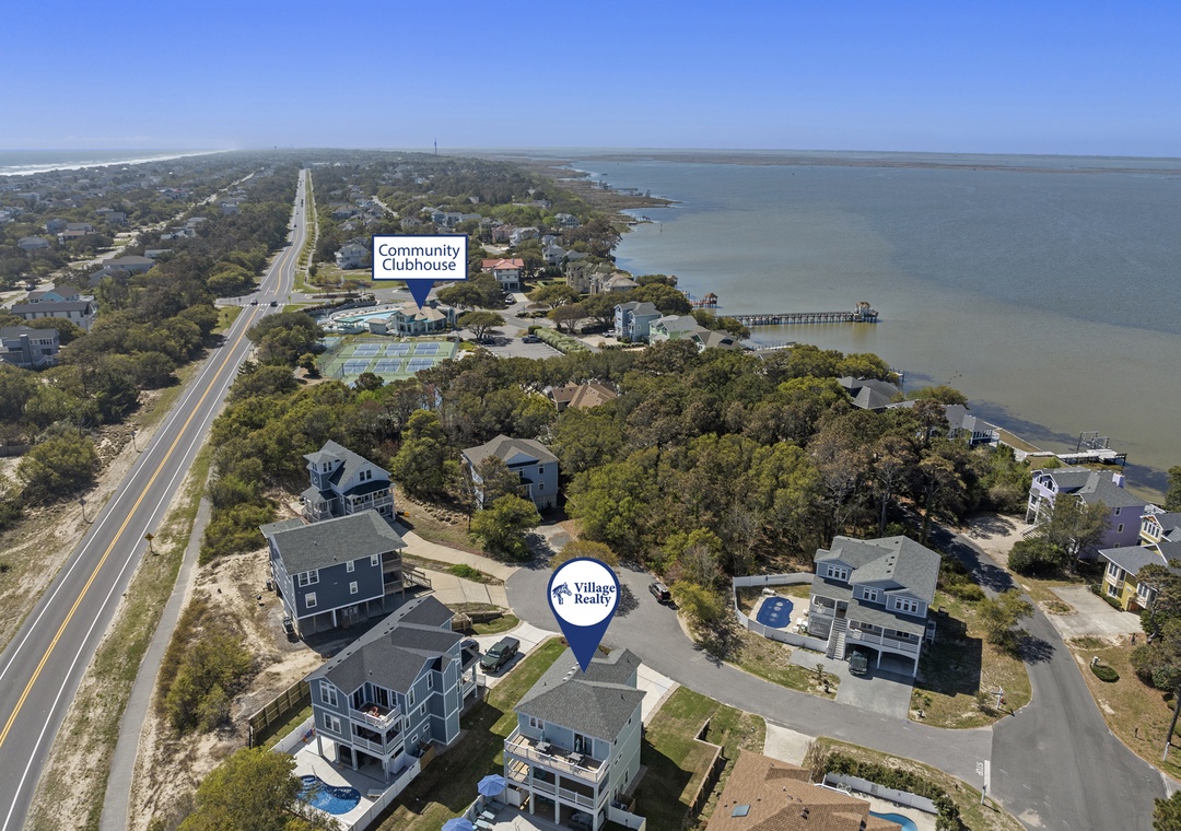 M136: The Blue Pearl | Aerial View to Community Clubhouse
