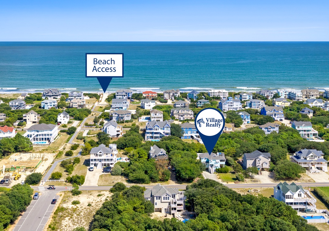 WH5991: Stella Marina | Aerial View to Beach Access