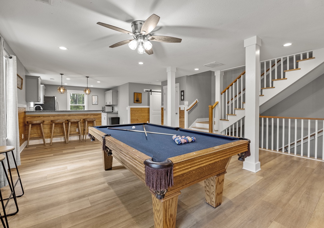 Angel's Abode | Mid Level Rec Room with Kitchenette