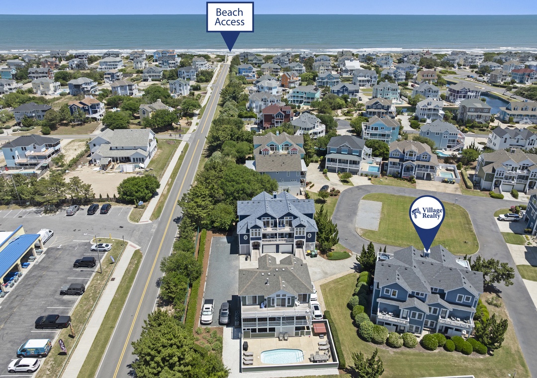 BU18: White Dolphin | Aerial View to Beach Access