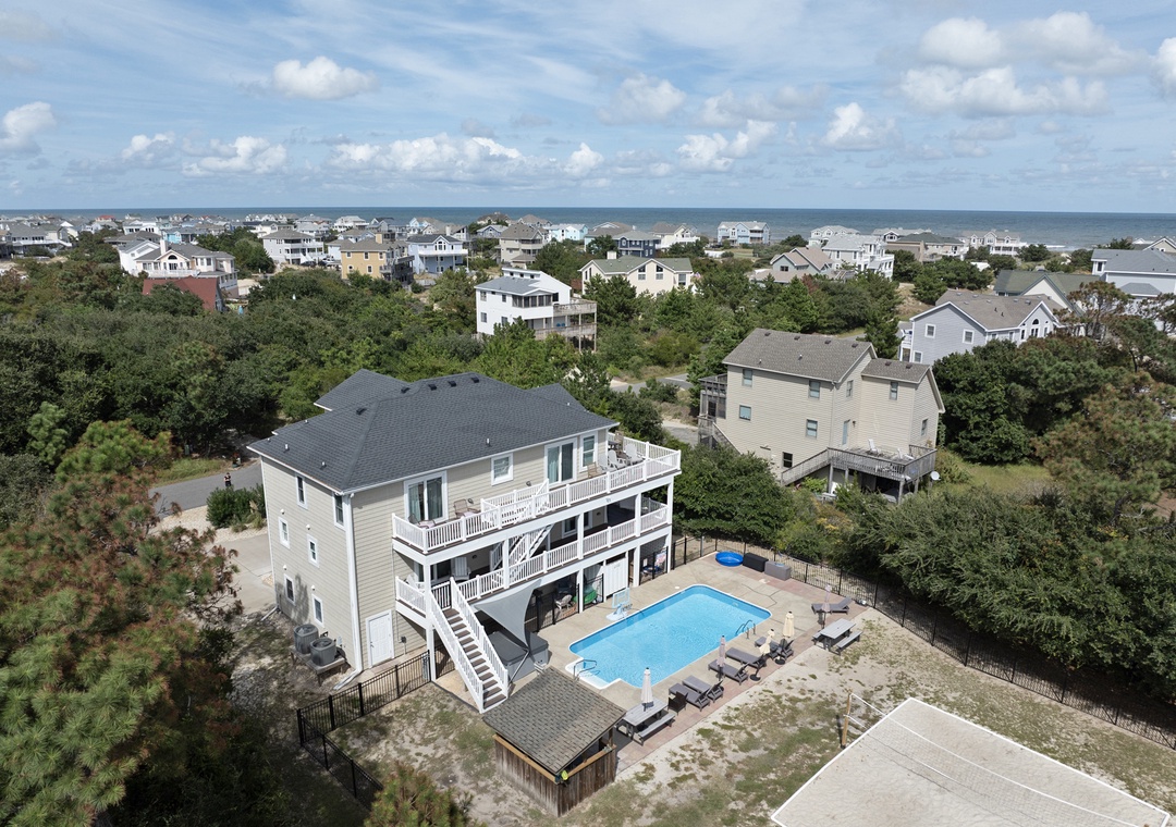 OH92: Banks Retreat | Back Exterior - Aerial View