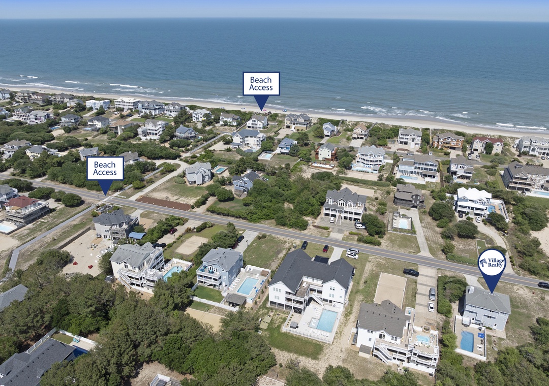 WH412: The Lazy Dog | Aerial View to Beach Access