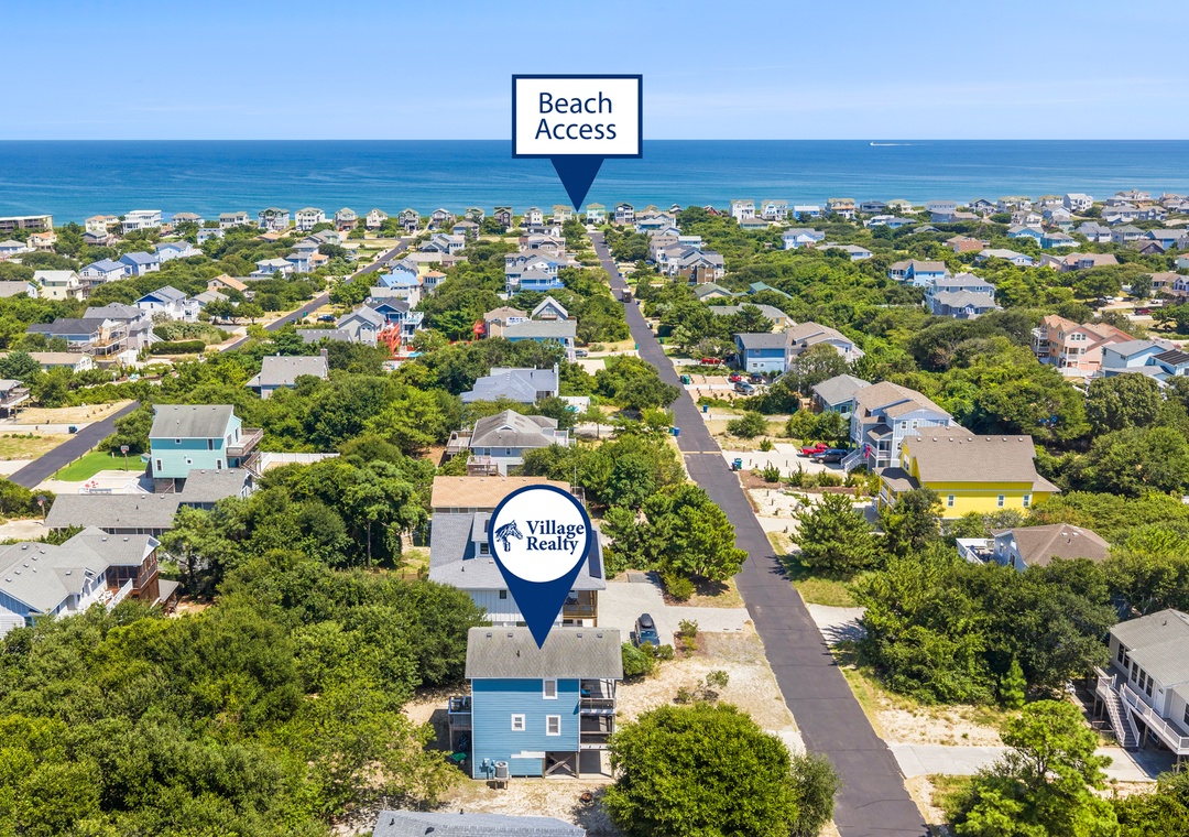 DU510: Bayberry Hill | Aerial View to Beach Access
