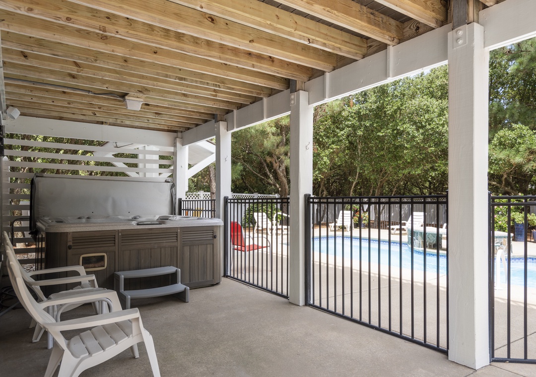 JR119: Jockey's Ridge 119 | Pool Area Hot Tub