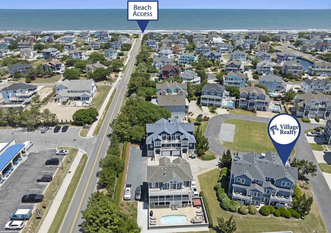 BU18L: White Dolphin (Left) | Aerial View to Beach Access
