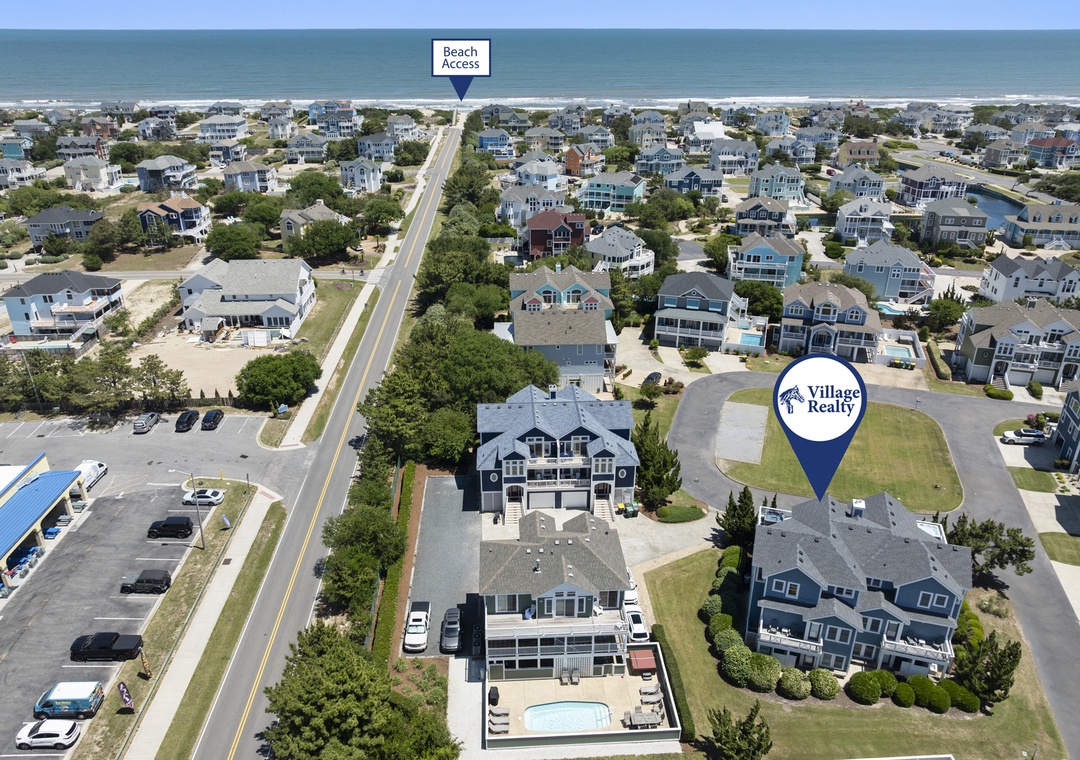 BU18R: White Dolphin (Right) | Aerial View to Beach Access