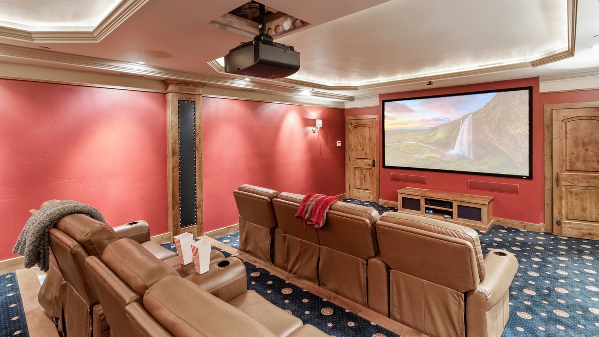 Apex Lodge South home theater