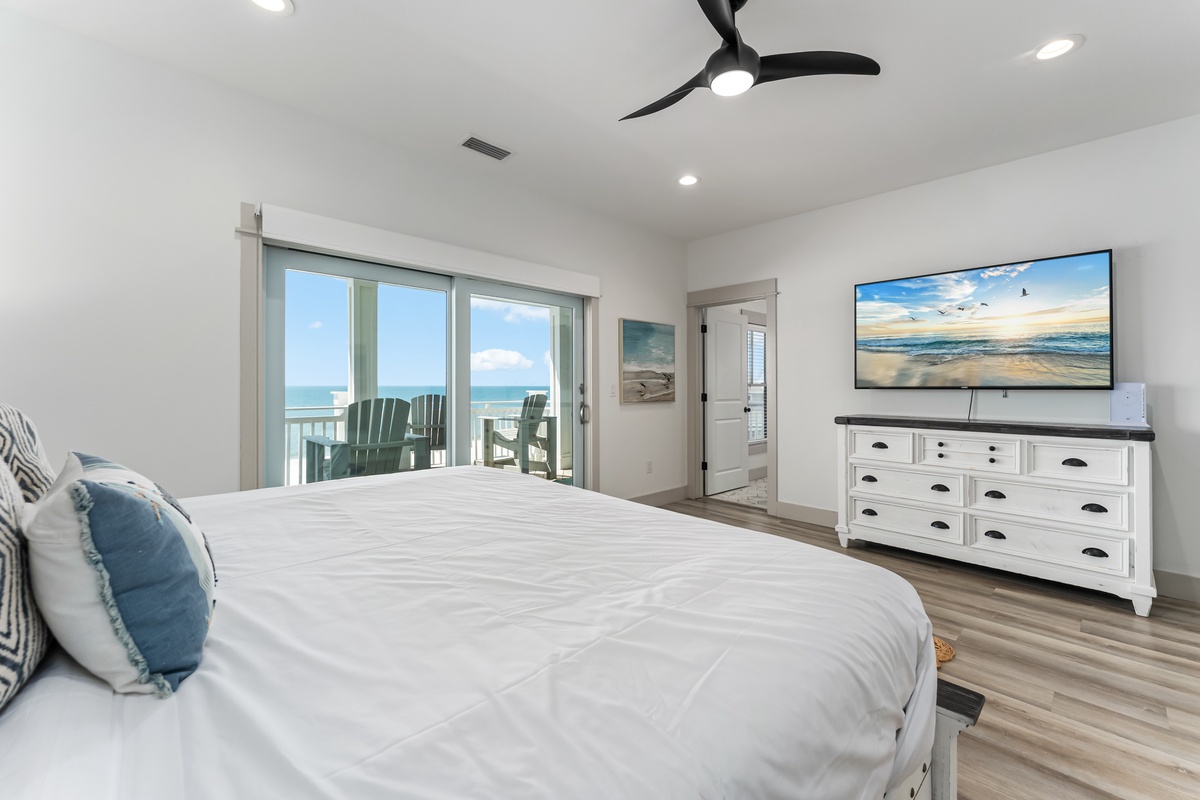 Wake up to stunning ocean views from your bed, then step onto your private balcony to enjoy morning coffee with the sea breeze.