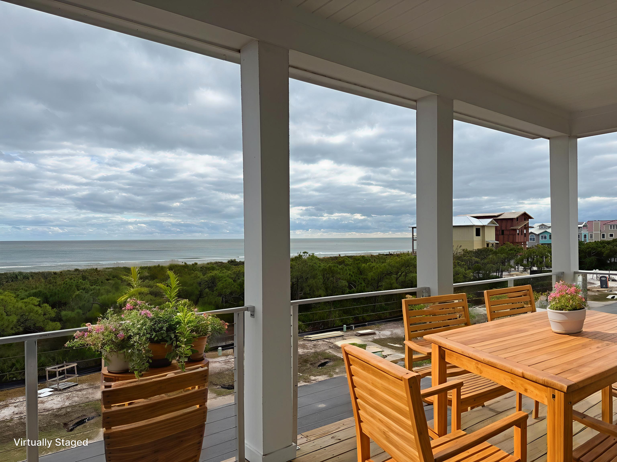Savor morning coffee at your private dining table while gazing at stunning ocean views through floor-to-ceiling windows.