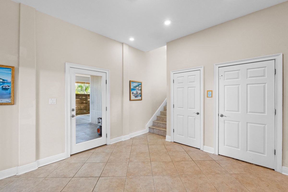 Step into your bright, welcoming entryway with easy access to all areas of your vacation home.