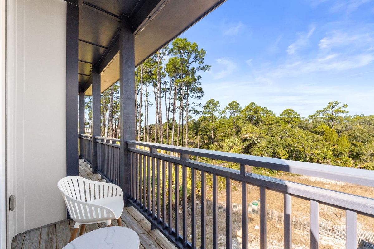 Breathe in the fresh forest air as you relax in your private balcony chair, gazing at towering pines and endless nature views.