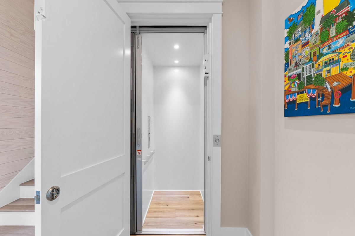 A private elevator offers effortless access between floors, making your stay comfortable and convenient for everyone in your group.