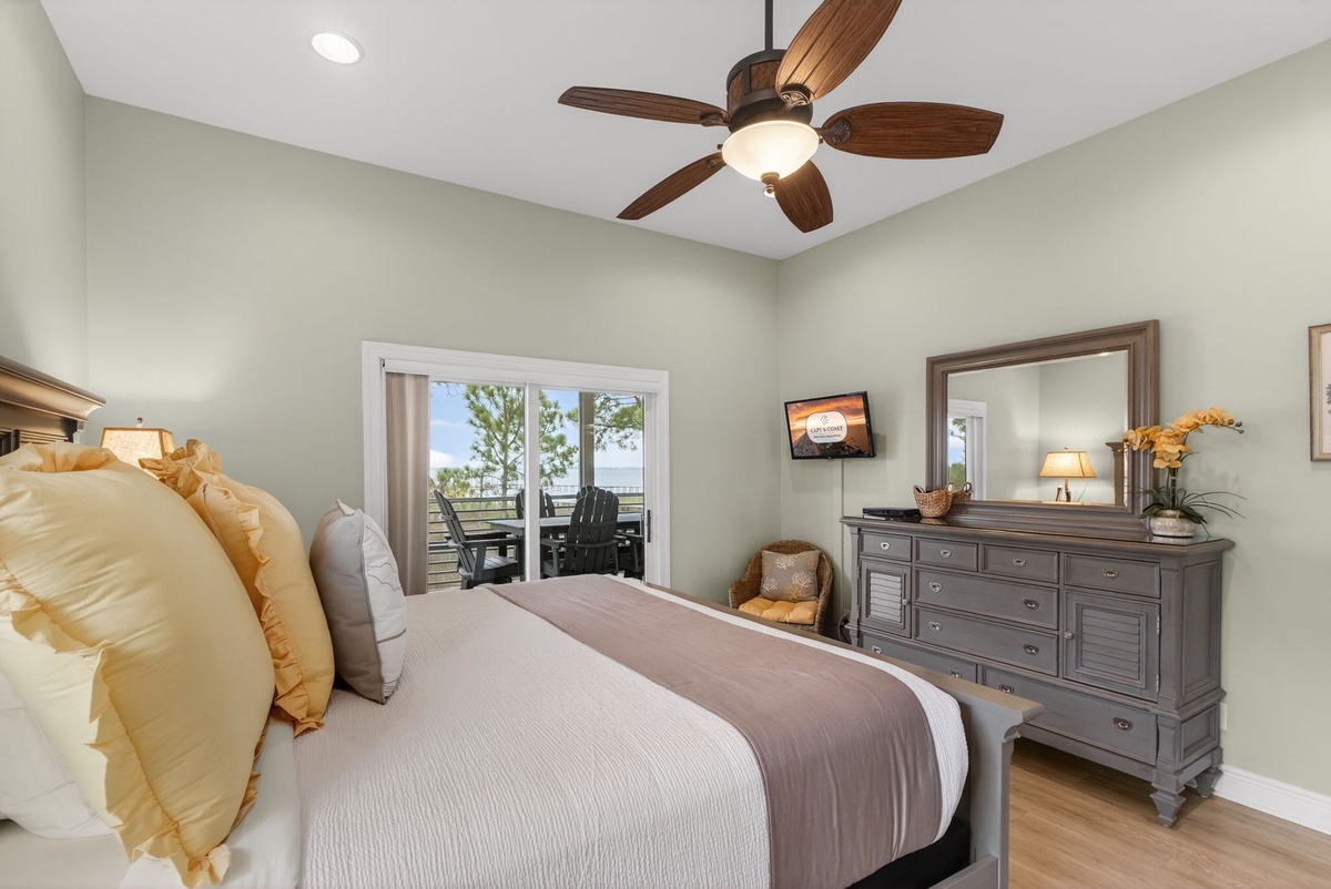 Rest peacefully in your serene bedroom, complete with elegant furnishings and private balcony access for morning coffee moments.