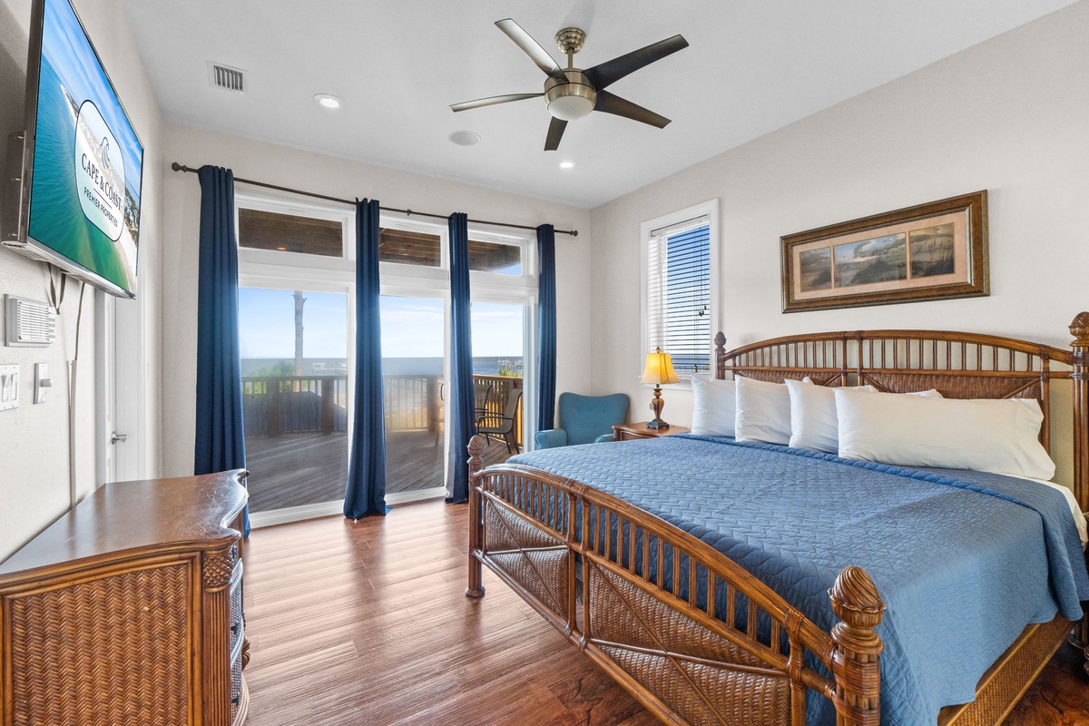 Wake up to ocean breezes in your coastal bedroom with sliding doors opening to your private balcony and peaceful water views.