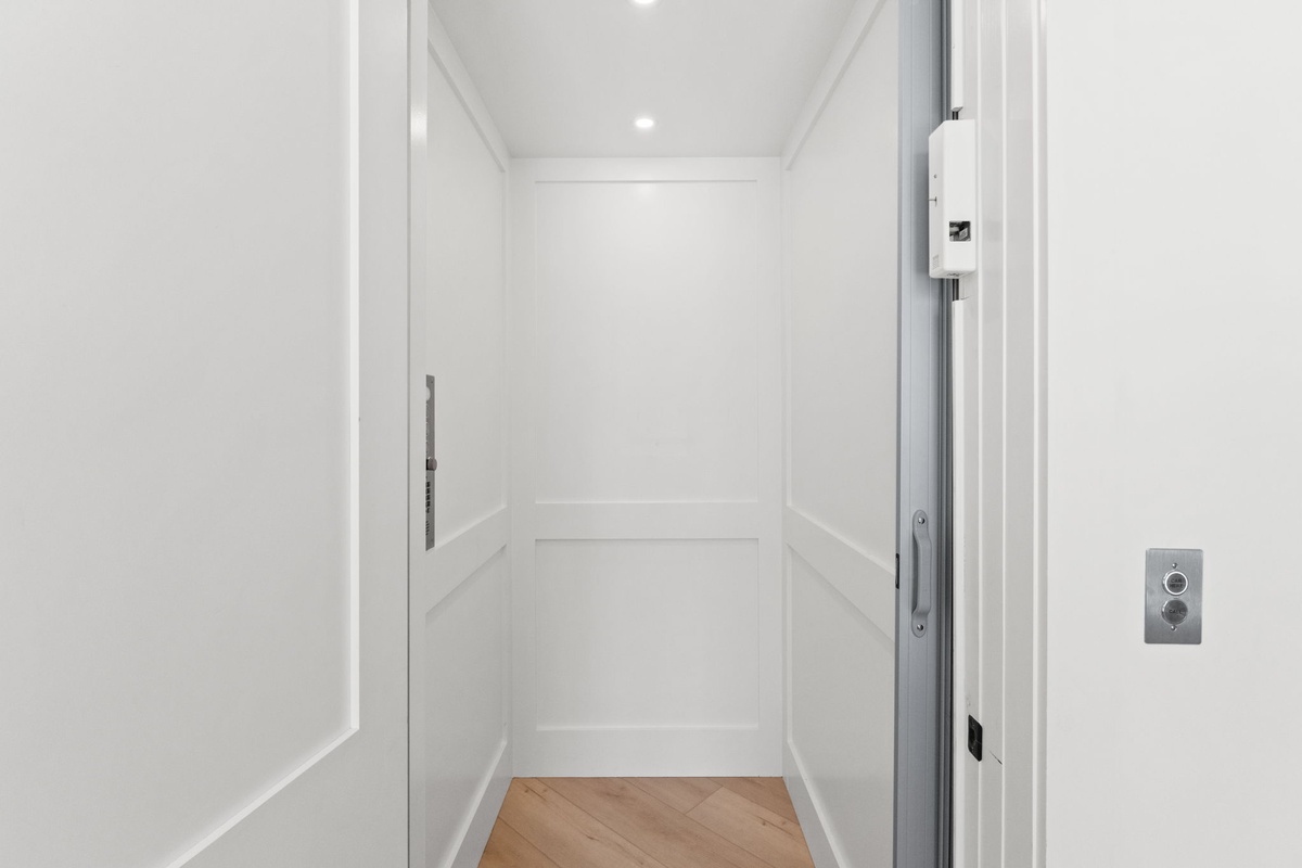 Step into your private elevator, featuring modern design and sleek finishes that ensure smooth, comfortable access to your floor.