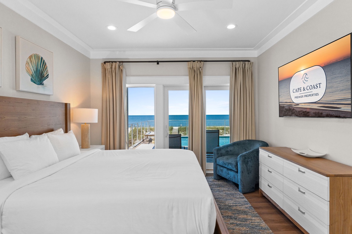 Wake up to stunning ocean views from your plush bed. Step out to the balcony and feel the sea breeze as you sip your morning coffee, enveloped in coastal serenity.