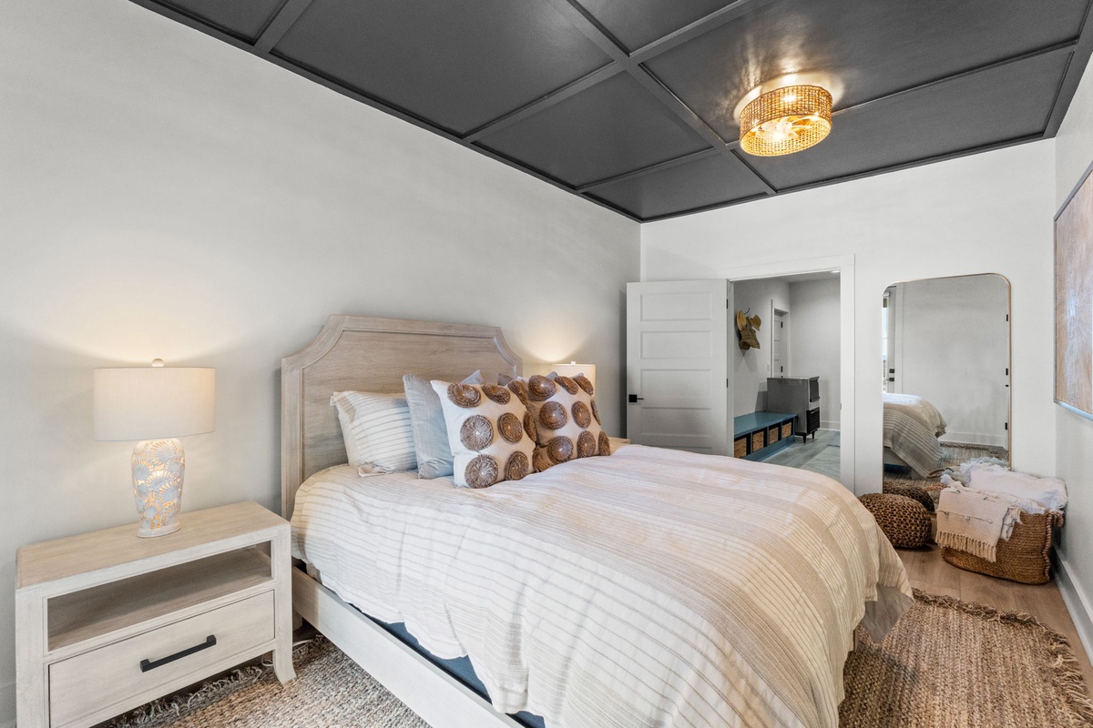 Your peaceful bedroom retreat features crisp linens, warm lighting, and thoughtful design details that create the perfect space to unwind.