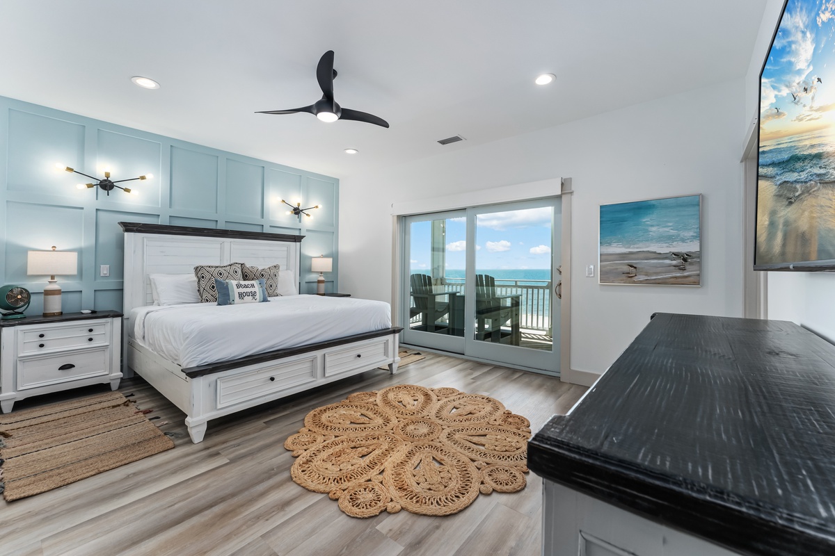 Wake up to stunning ocean views from your coastal bedroom, where beach-themed decor and ocean breezes create the perfect seaside retreat.