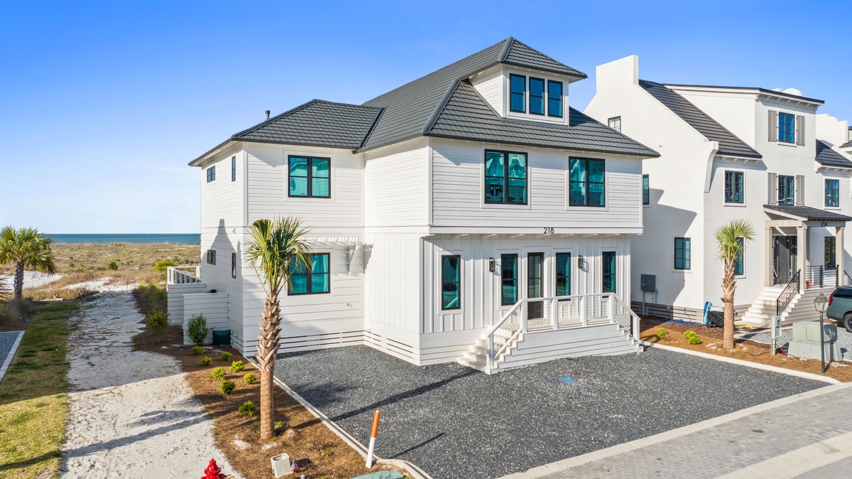 Beautiful beachside property with ocean views and coastal charm awaits your arrival.