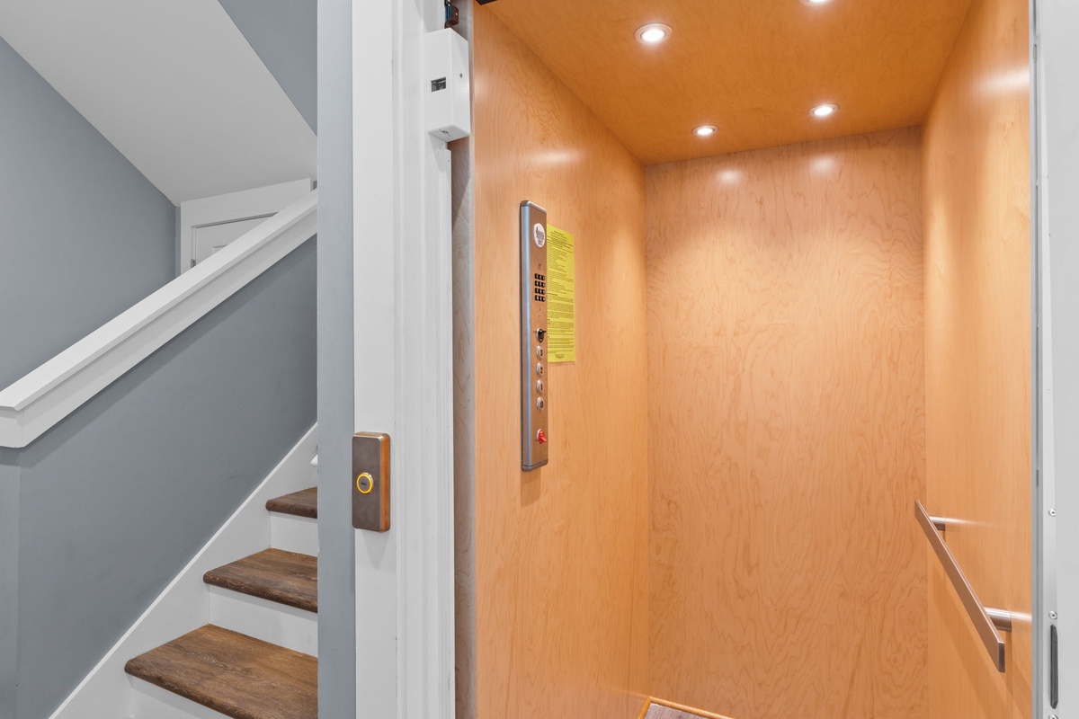 Step into your private elevator that whisks you effortlessly to your floor, setting the stage for a seamless arrival experience.
