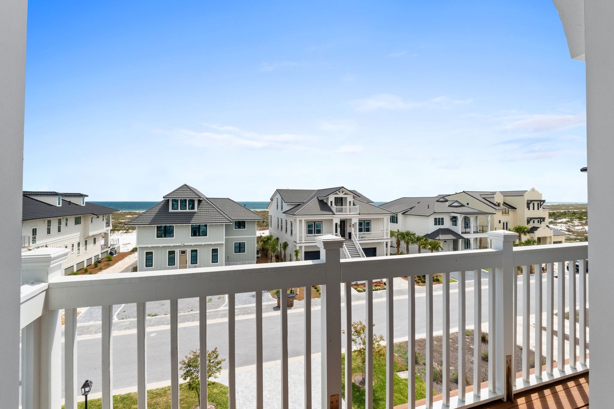 Elevated coastal property within a residential beach neighborhood, with ocean views and easy beach access from this location.