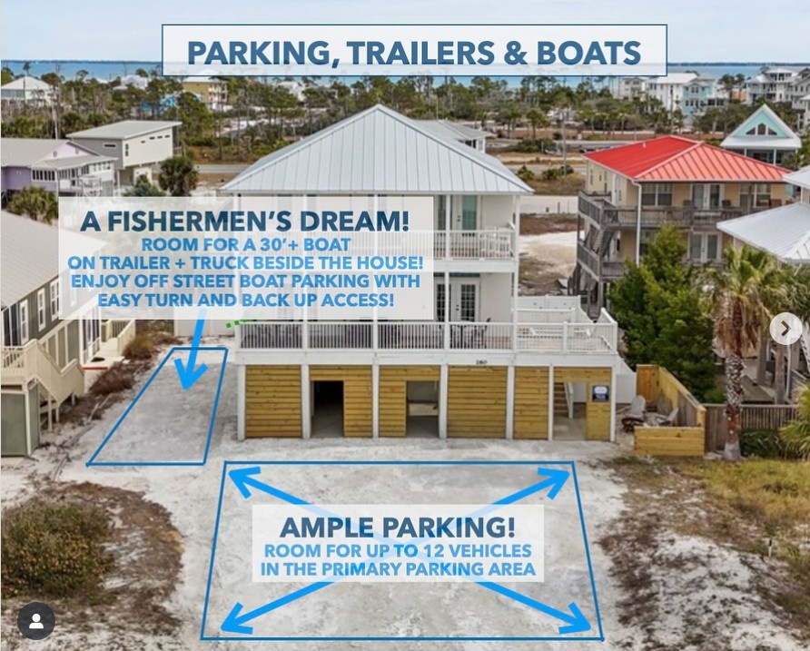 Saltwater and Sunsets Parking