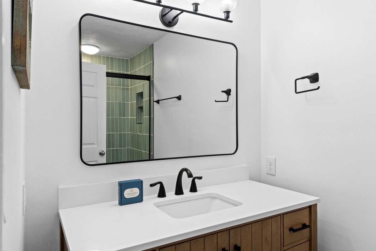 Step into your stylish bathroom where modern design meets comfort—clean lines and thoughtful details create your perfect morning routine.