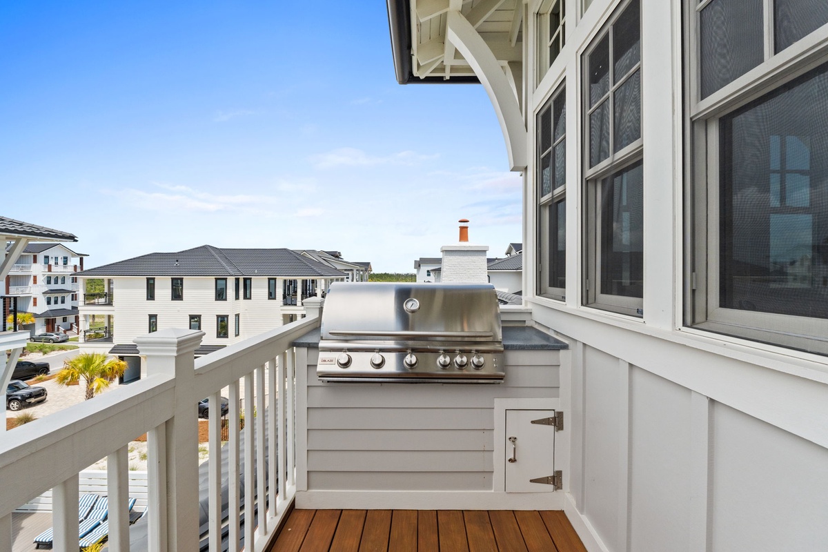 Fire up the grill on your private balcony and savor fresh-cooked meals while taking in the coastal breeze and neighborhood views around you.