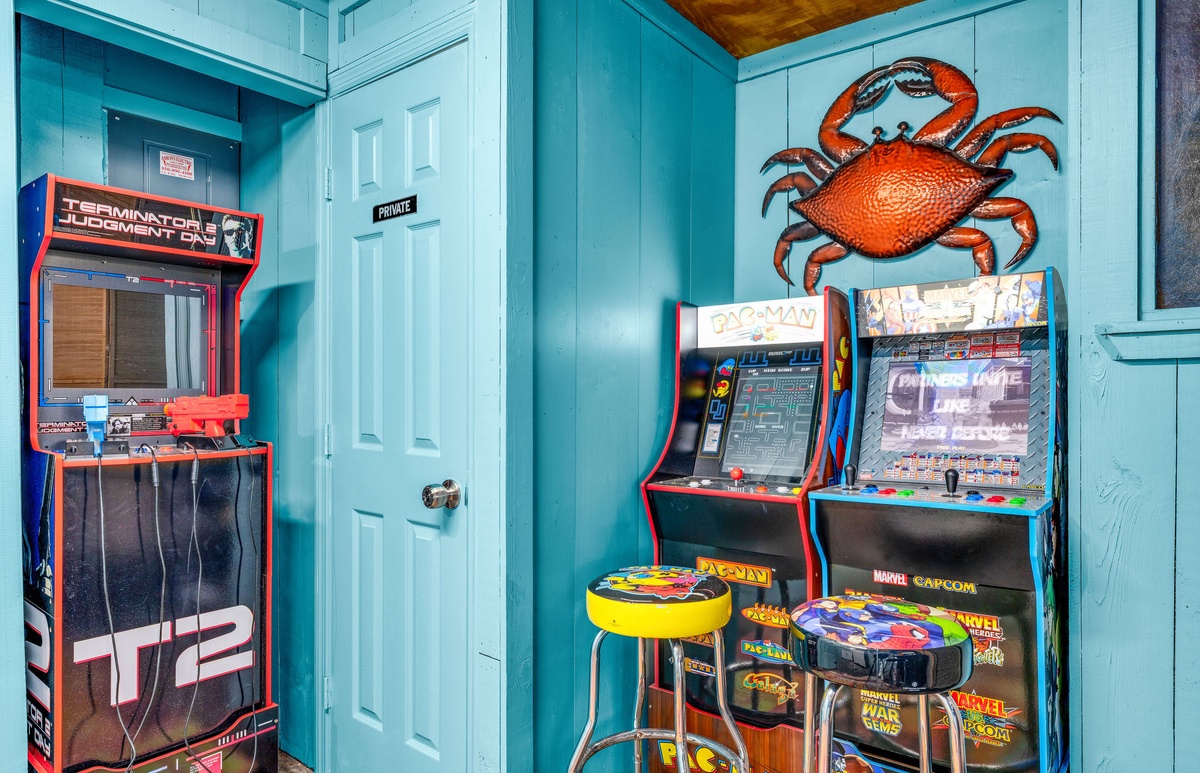 Step into your own arcade paradise with classic games awaiting your next high score adventure.