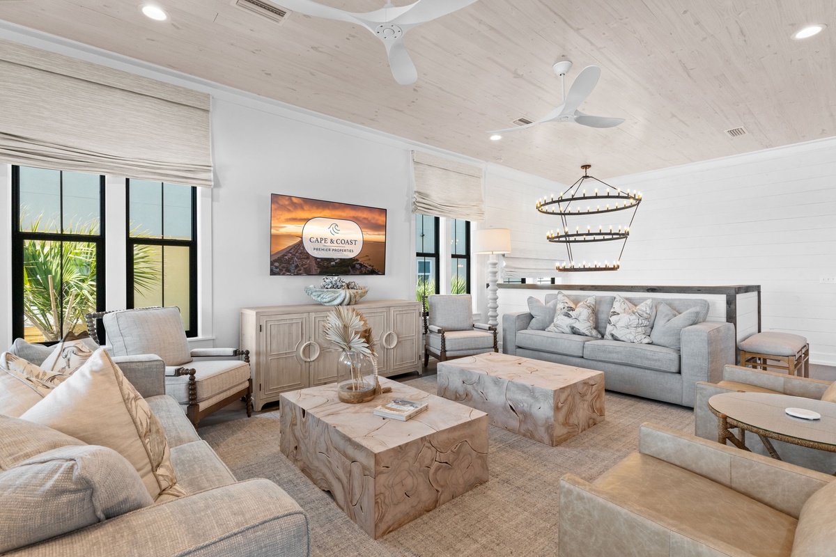 Sink into coastal luxury in this bright, airy living space where stylish comfort meets modern elegance for your perfect getaway.