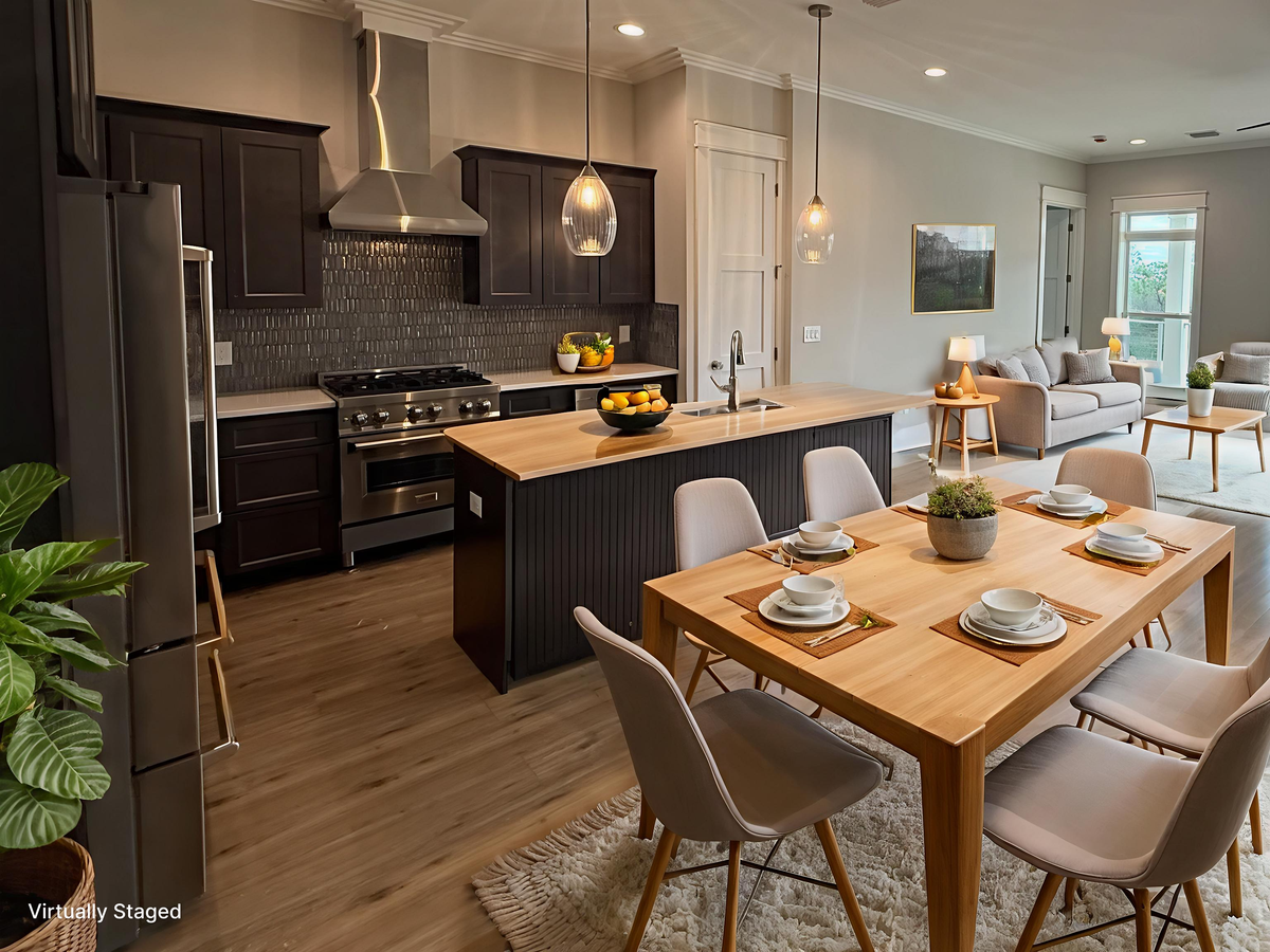 Your open-concept retreat blends gourmet kitchen, elegant dining, and cozy living spaces for perfect gatherings and relaxation.
