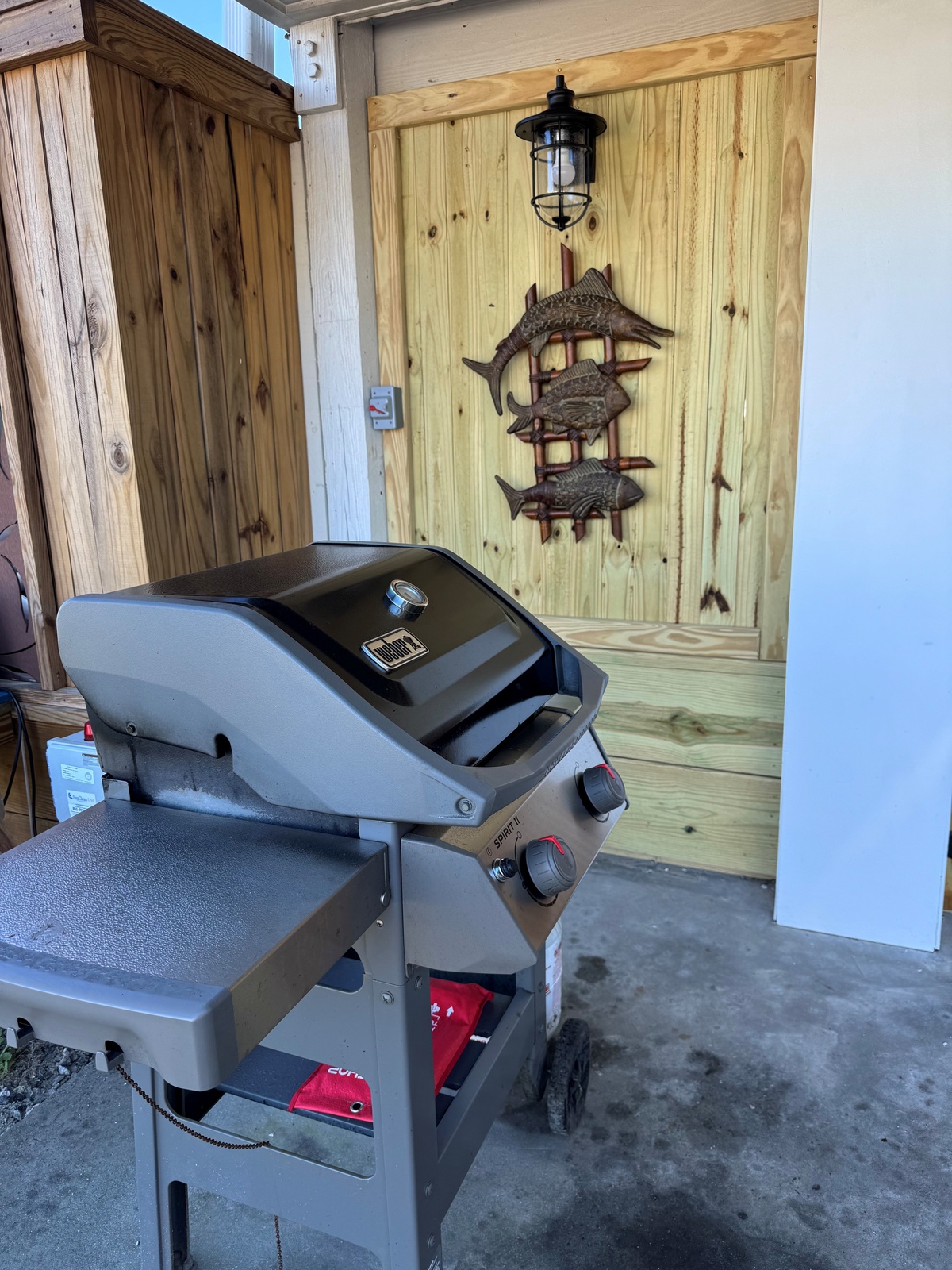 Fire up your outdoor culinary adventures with this sleek gas grill, perfectly positioned for memorable meals under the stars.