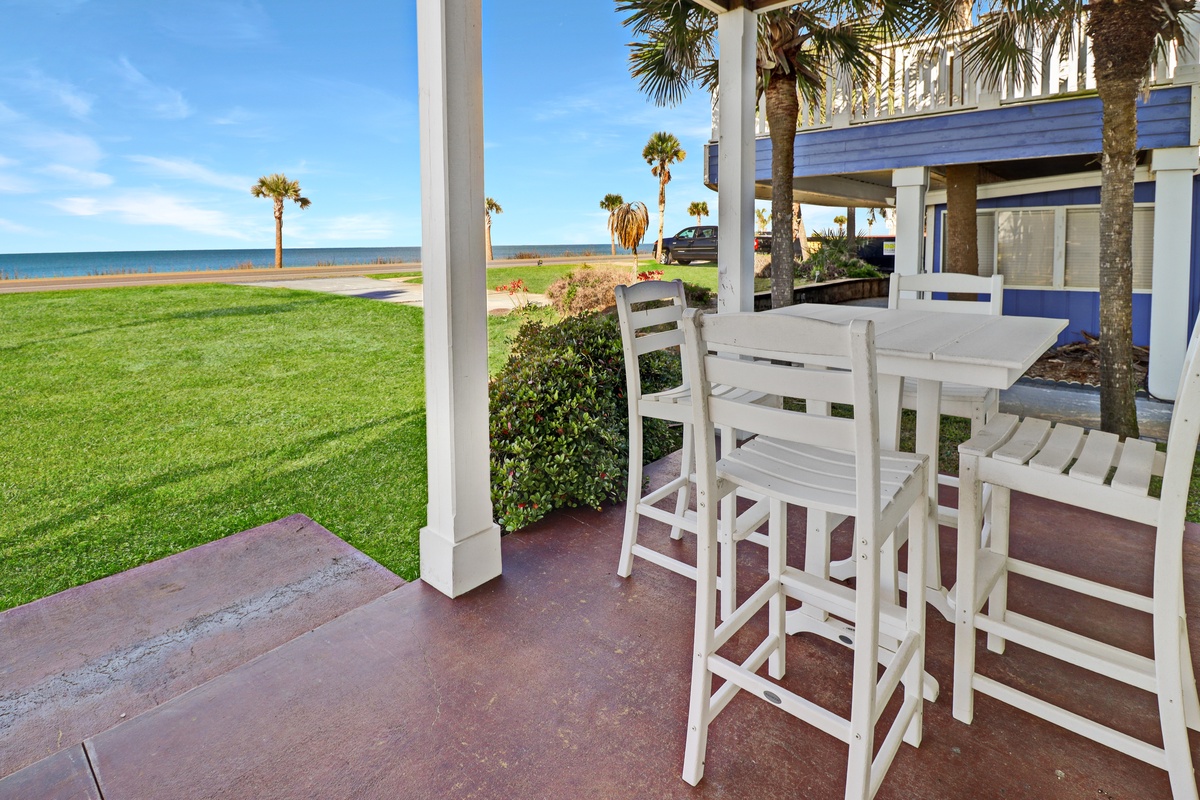 Ground level patio seating 1
